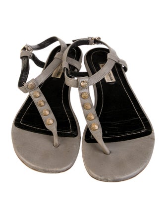 Saint Laurent Leather T-Strap Sandals