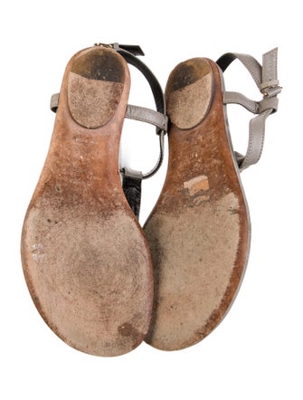 Saint Laurent Leather T-Strap Sandals