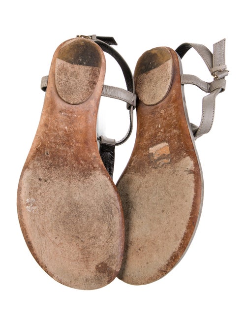 Saint Laurent Leather T-Strap Sandals