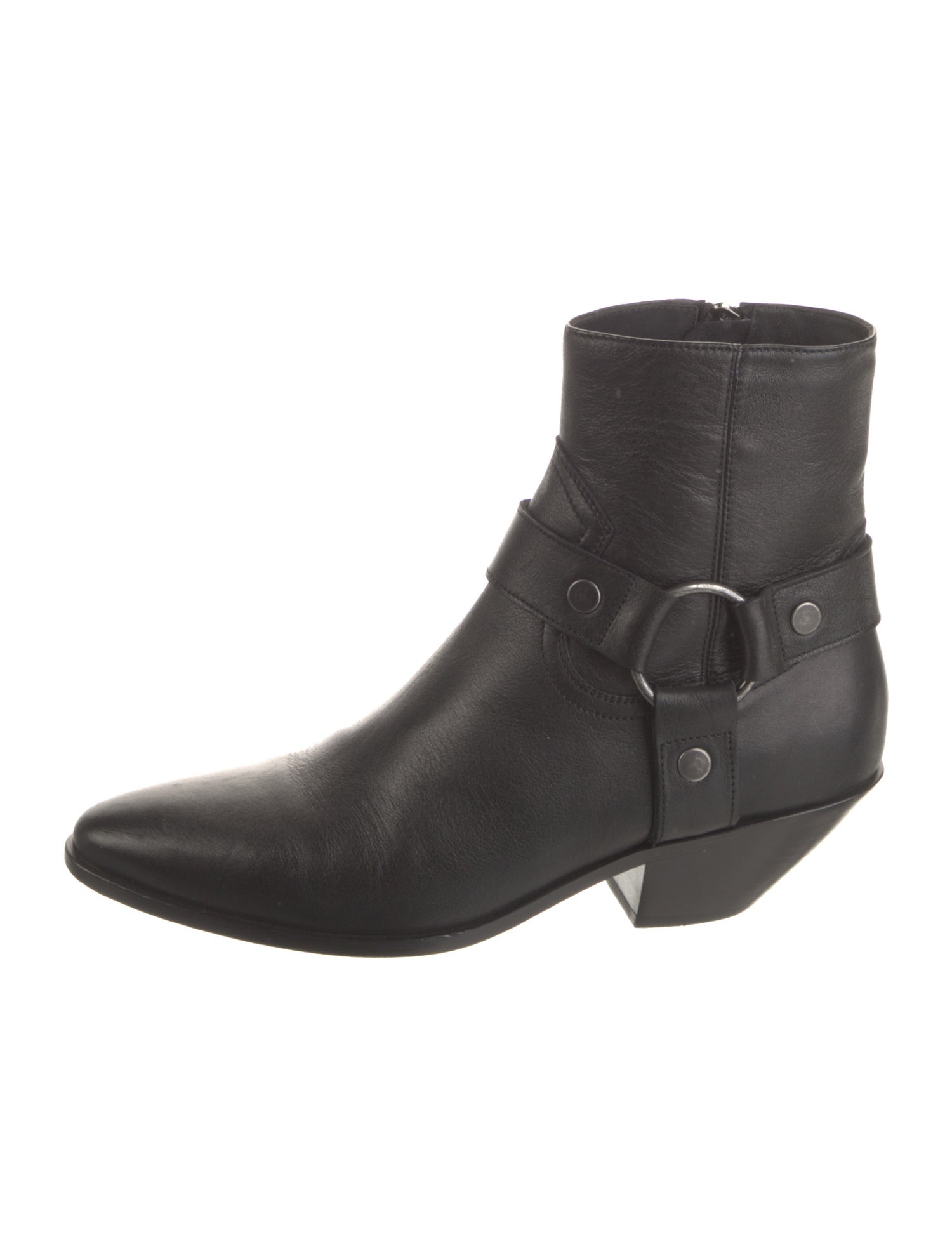 Saint Laurent Leather Moto Boots