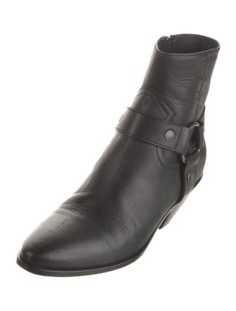 Saint Laurent Leather Moto Boots