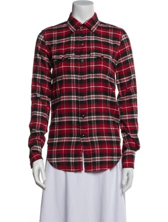 Saint Laurent 2018 Plaid Print Shirt