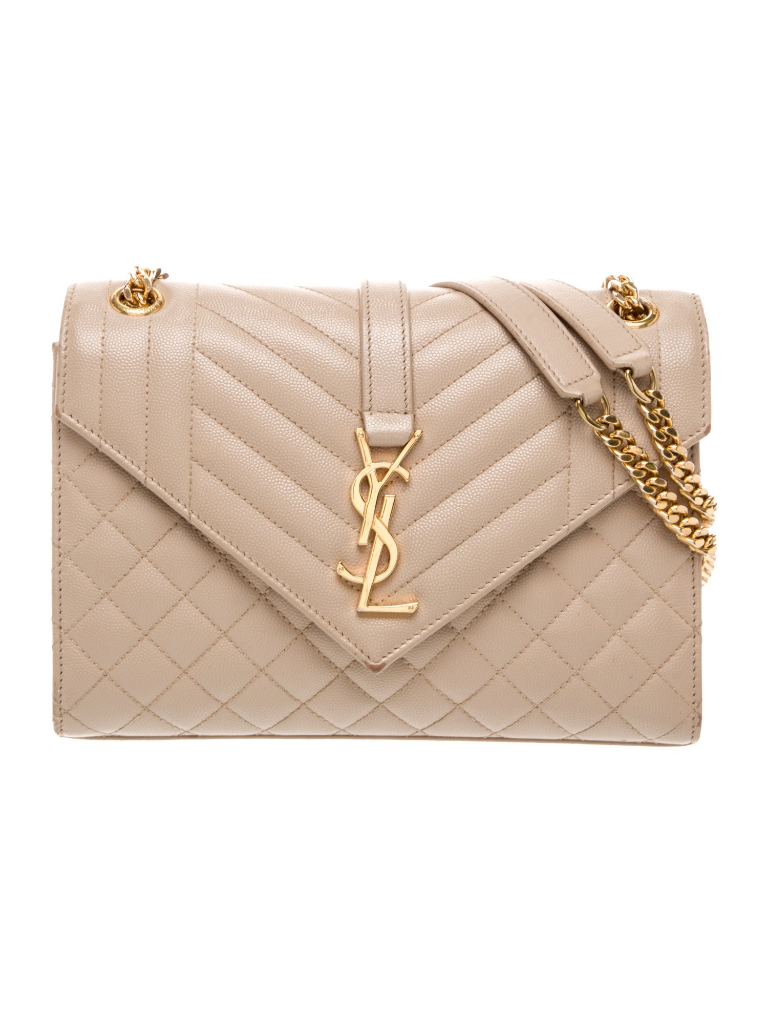 Saint Laurent Leather Envelope Medium