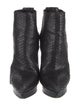 Saint Laurent Snakeskin Animal Print Lace-Up Boots
