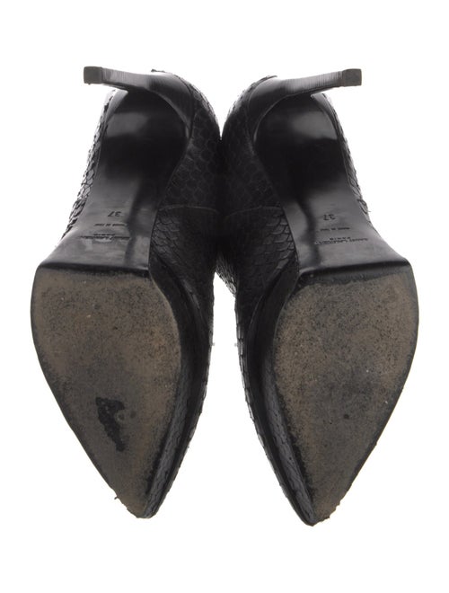 Saint Laurent Snakeskin Animal Print Lace-Up Boots