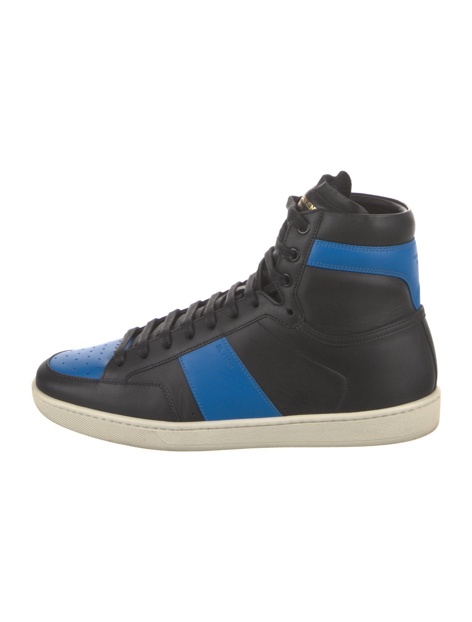 Saint Laurent Leather Colorblock Pattern Sneakers