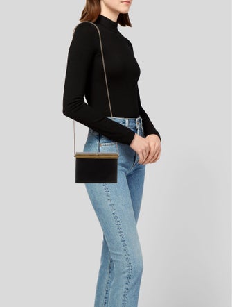 Saint Laurent Satin plexiglass minaudiere