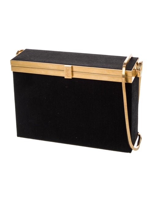 Saint Laurent Satin plexiglass minaudiere