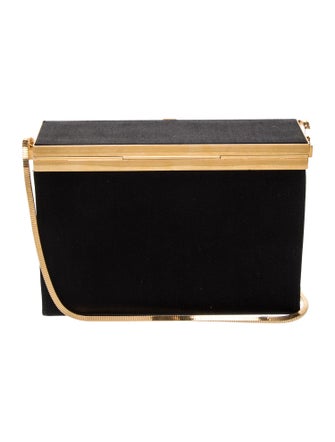 Saint Laurent Satin plexiglass minaudiere