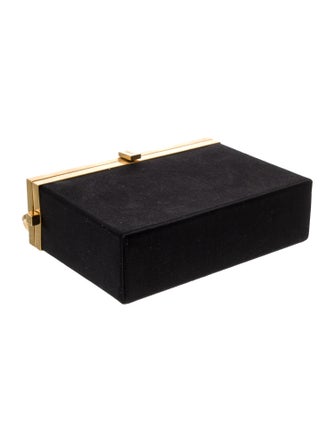 Saint Laurent Satin plexiglass minaudiere