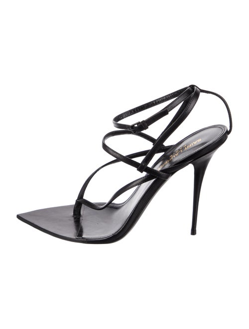 Saint Laurent Leather Slingback Sandals
