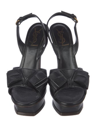 Saint Laurent Leather Slingback Sandals