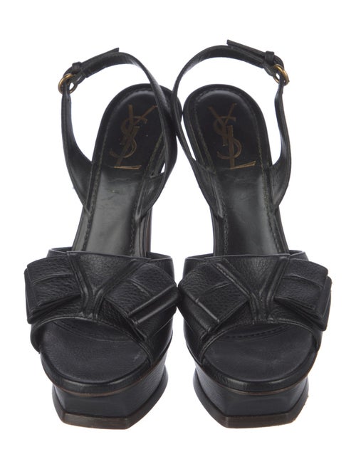 Saint Laurent Leather Slingback Sandals