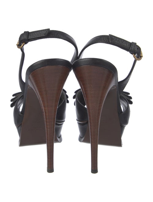 Saint Laurent Leather Slingback Sandals