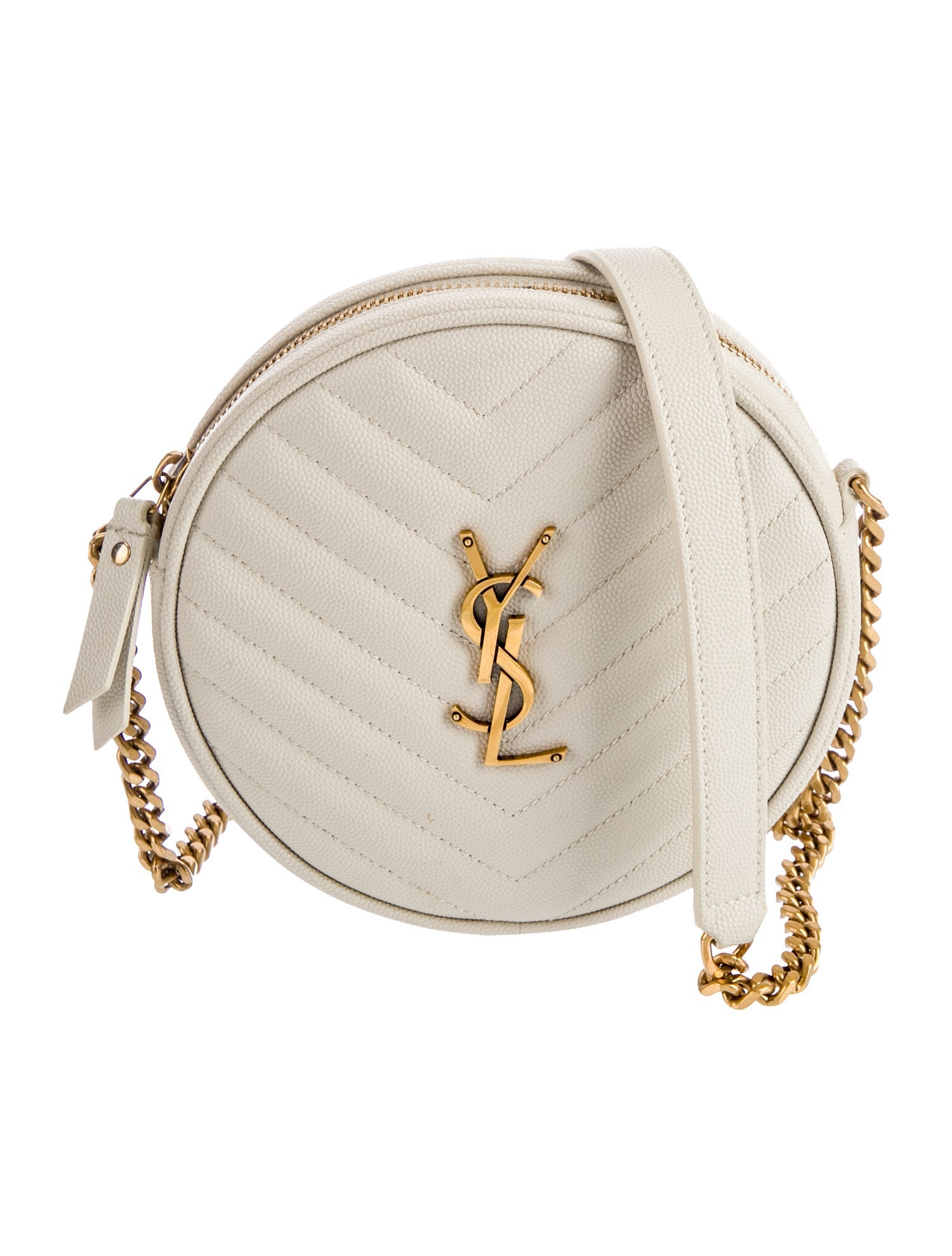 Saint Laurent Quilted Vinyle Round