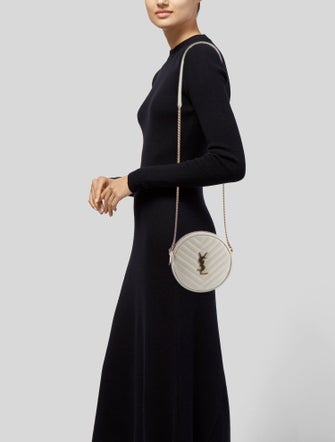 Saint Laurent Quilted Vinyle Round