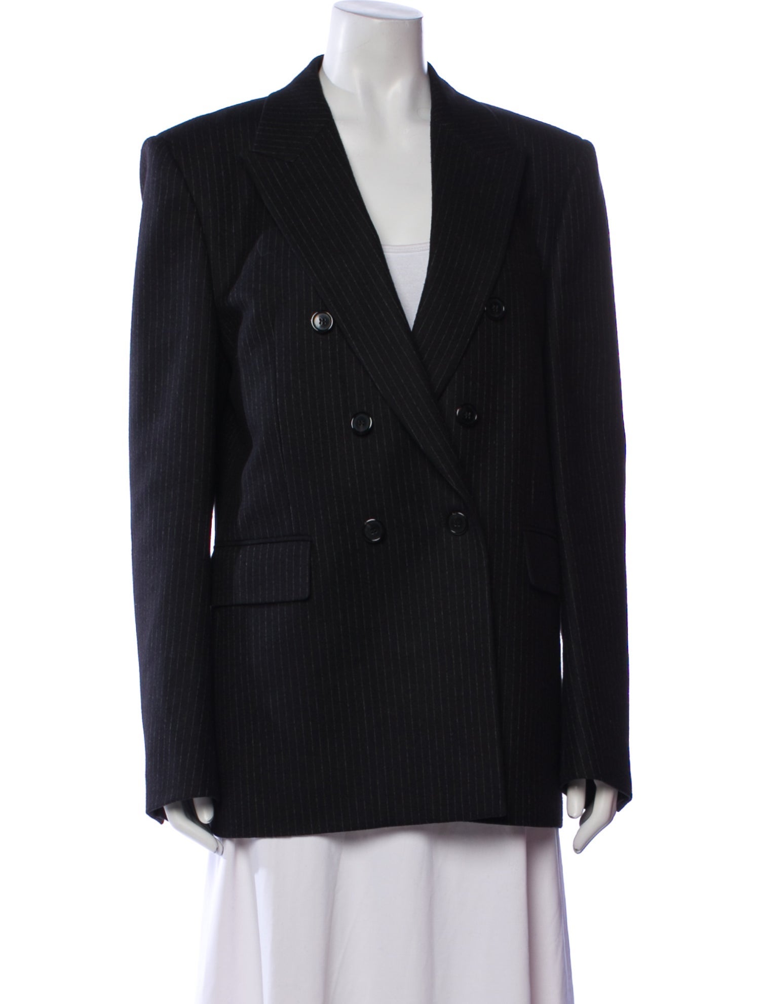 Saint Laurent Wool Striped Blazer