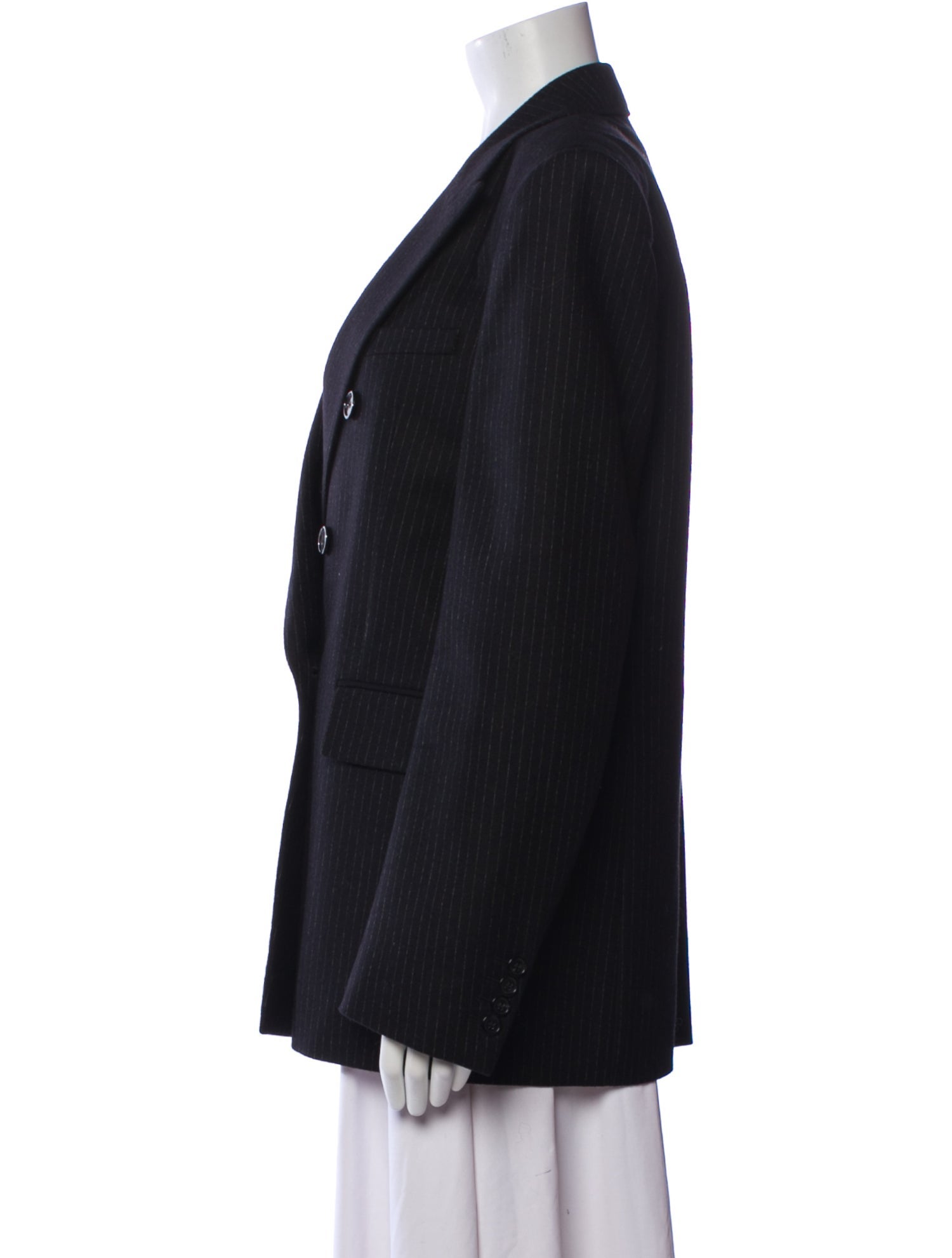 Saint Laurent Wool Striped Blazer
