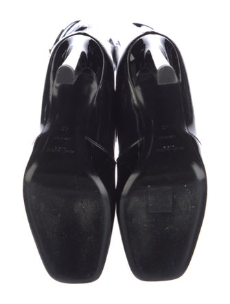 Saint Laurent Patent Leather Colorblock Pattern Sock Boots