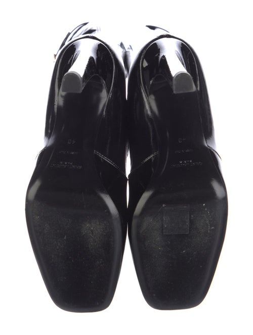 Saint Laurent Patent Leather Colorblock Pattern Sock Boots