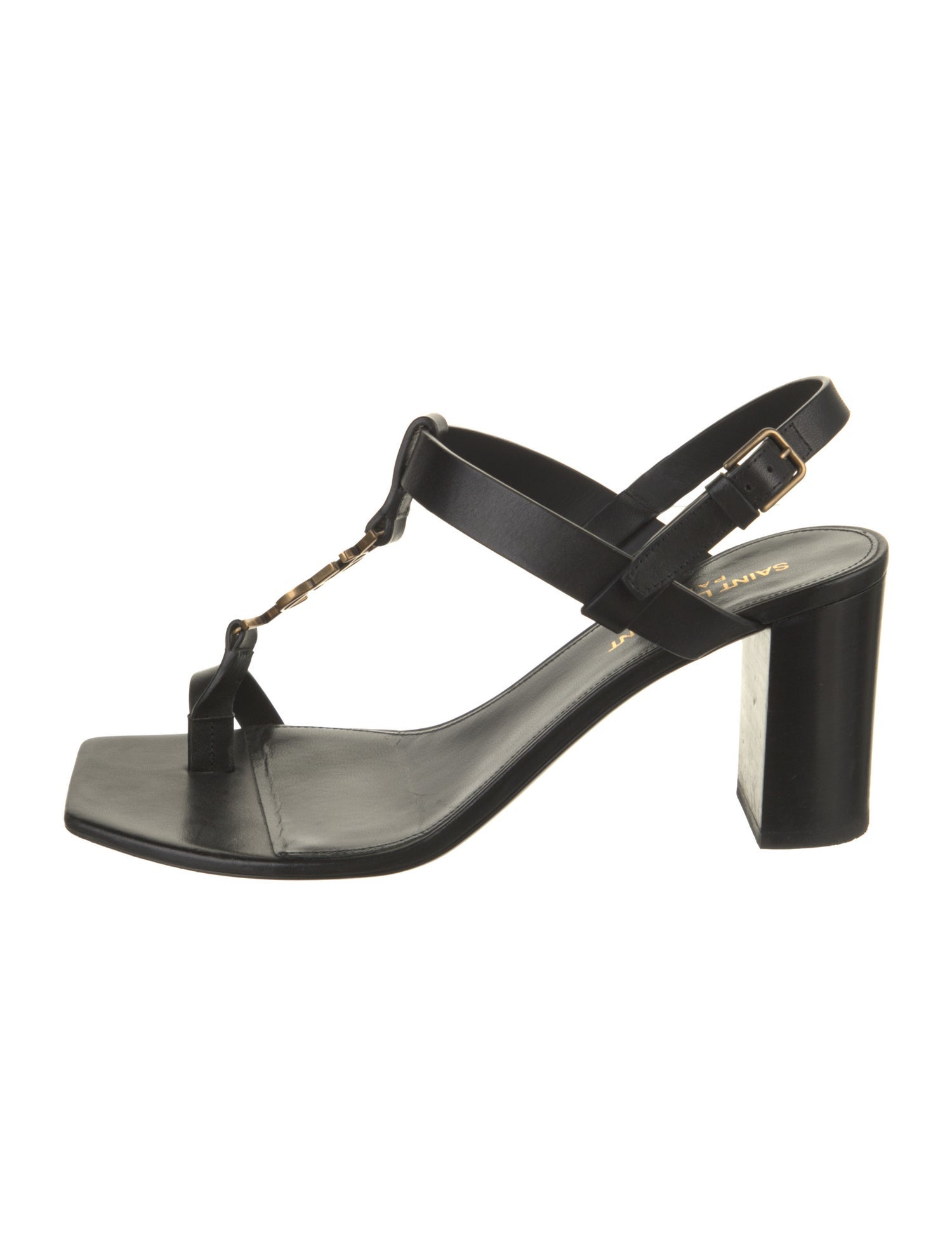 Saint Laurent Leather T-Strap Sandals