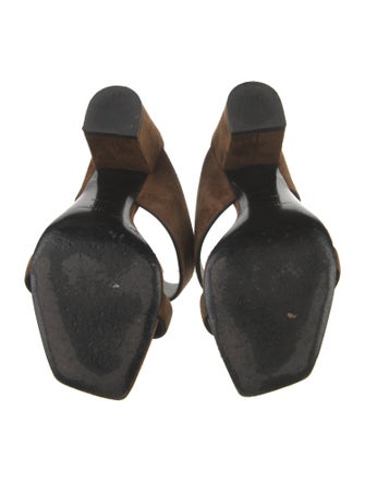 Saint Laurent Suede Slides