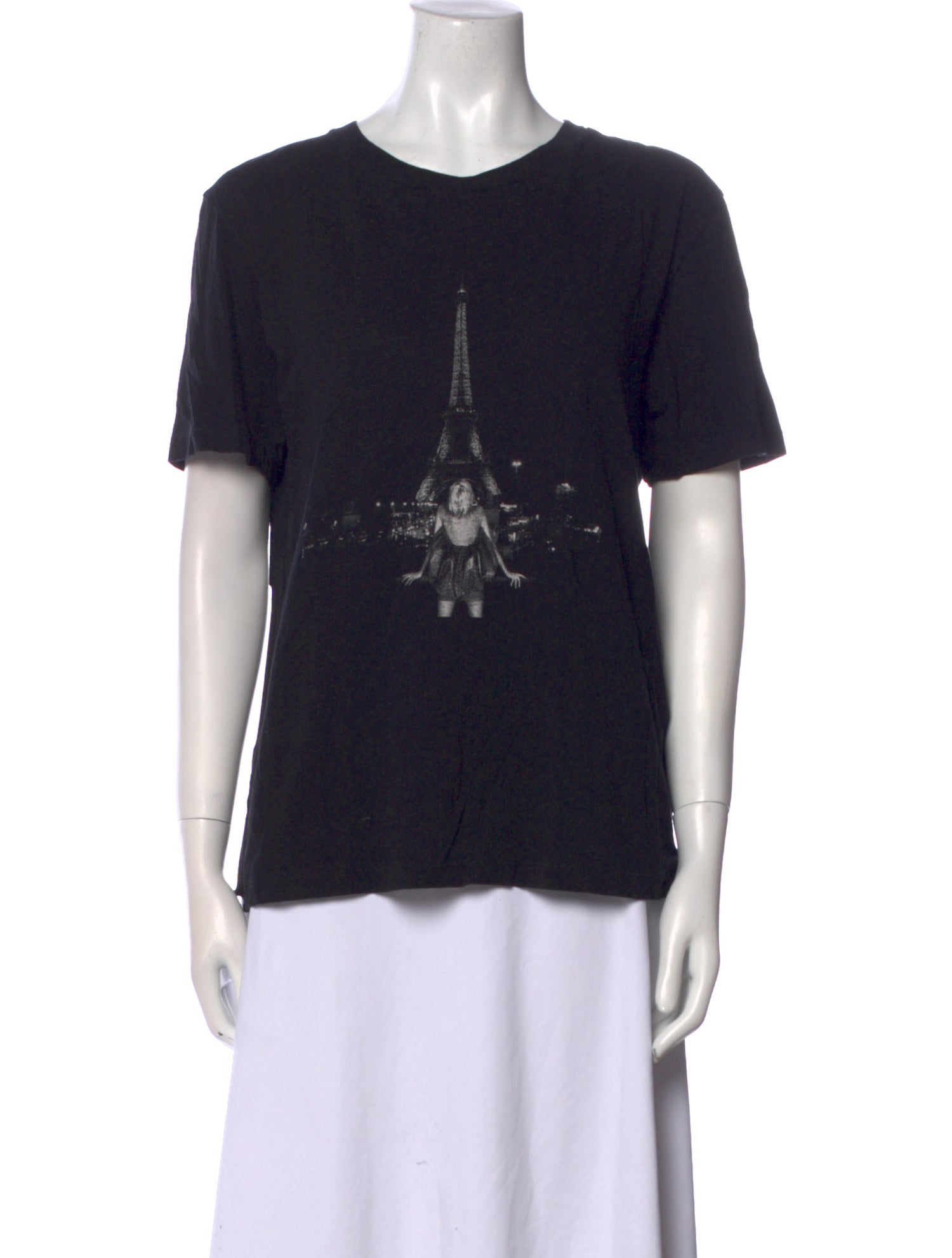 Saint Laurent Graphic Print Crew Neck T-Shirt