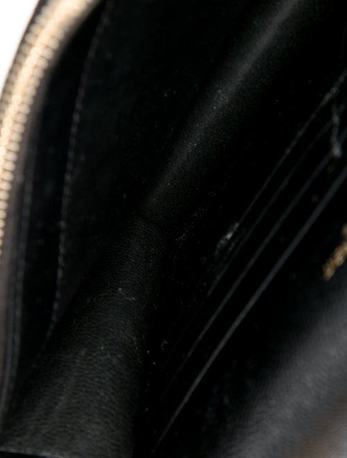 Saint Laurent Leather Cassandre Wallet on a Chain