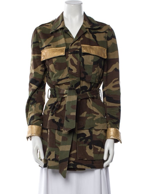 Saint Laurent Camouflage Print Utility Jacket