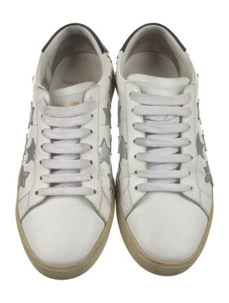 Saint Laurent Leather Colorblock Pattern Sneakers