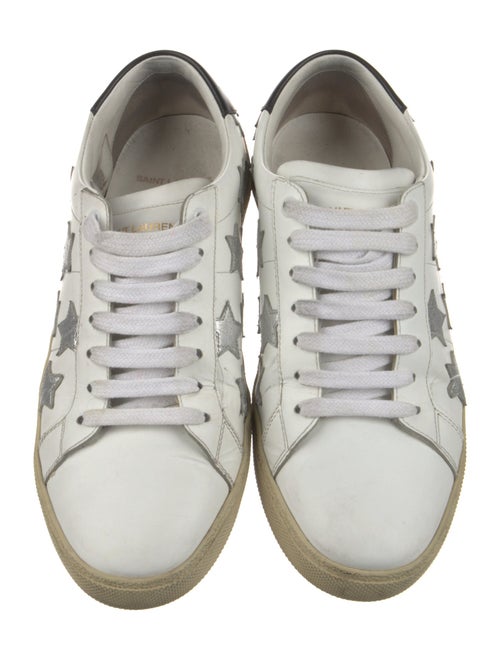 Saint Laurent Leather Colorblock Pattern Sneakers