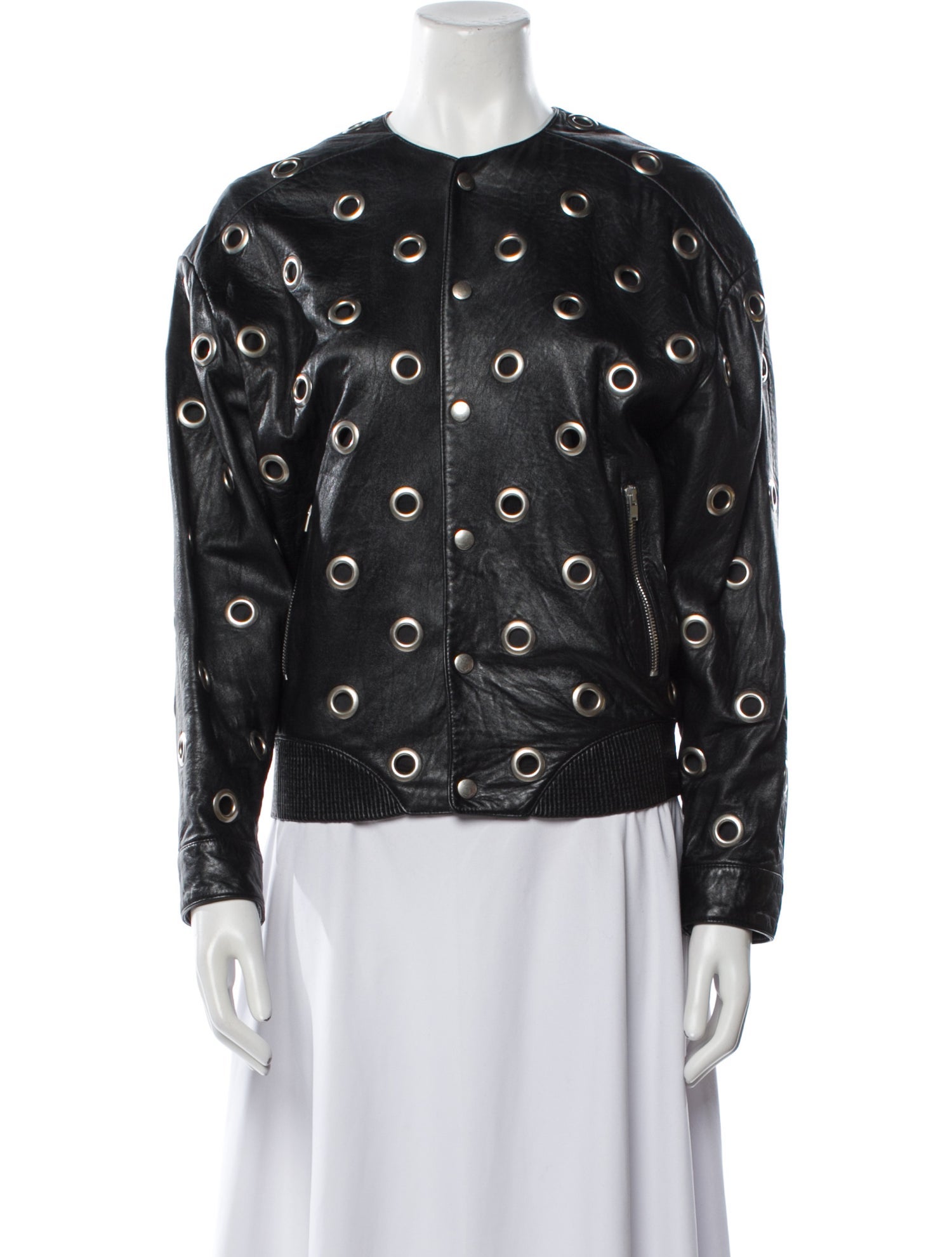 Saint Laurent Leather Patterned Jacket