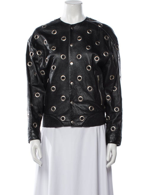 Saint Laurent Leather Patterned Jacket