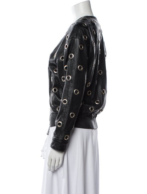 Saint Laurent Leather Patterned Jacket