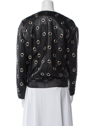Saint Laurent Leather Patterned Jacket