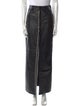 Saint Laurent Leather Long Skirt