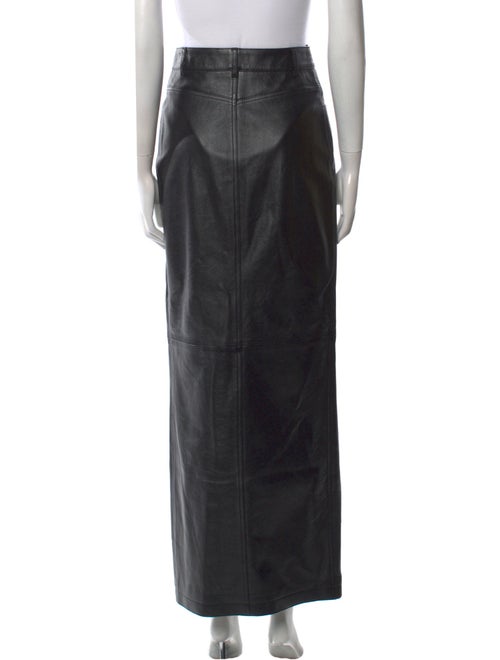 Saint Laurent Leather Long Skirt