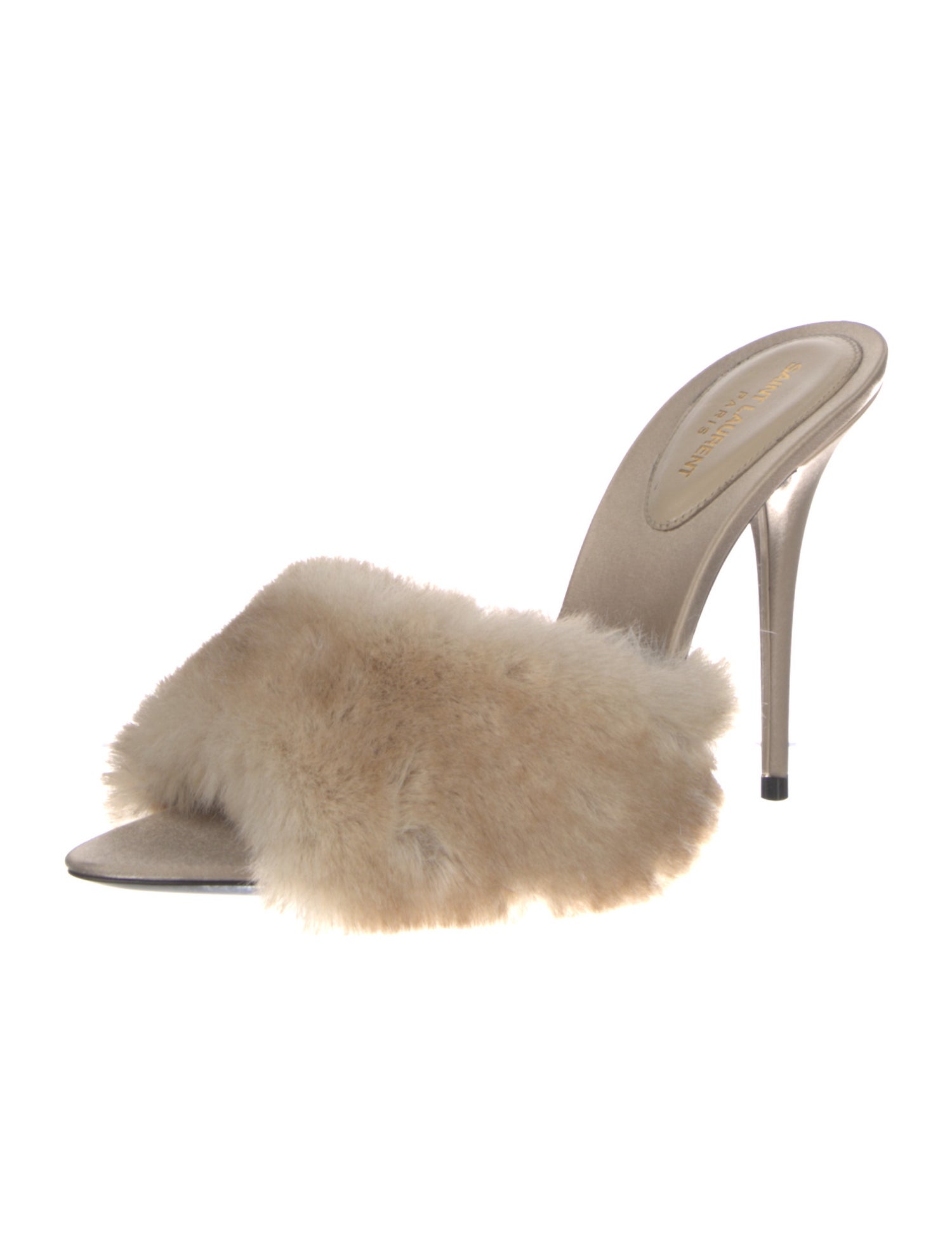 Saint Laurent Fur Slides