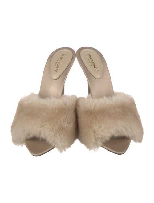 Saint Laurent Fur Slides
