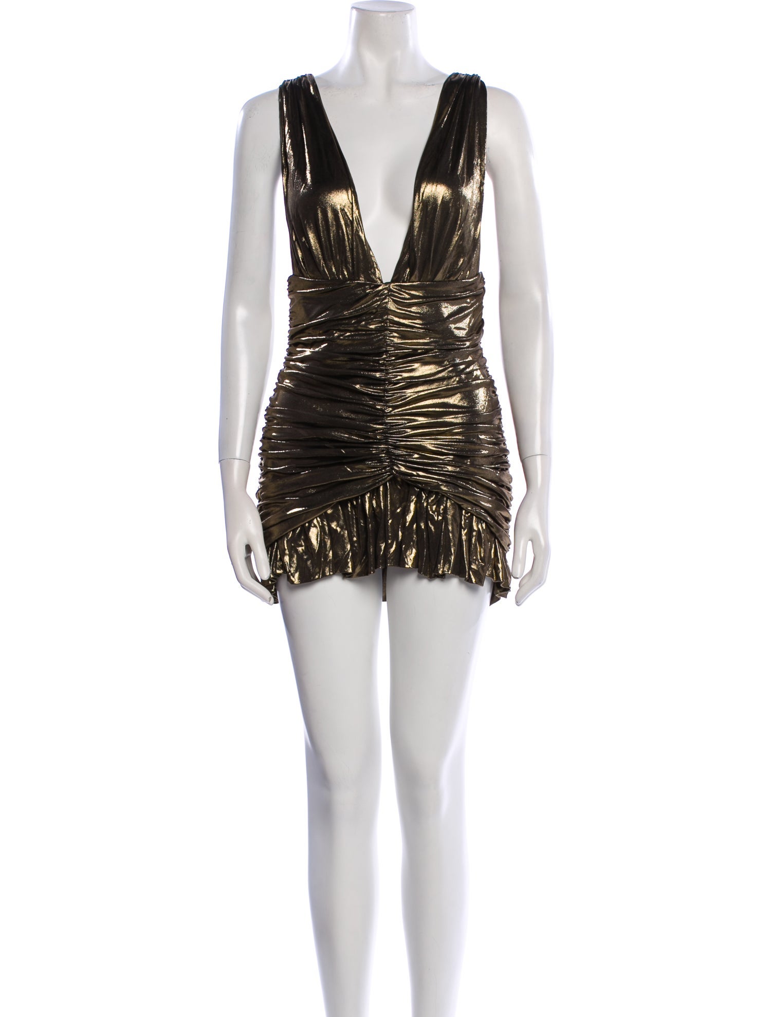 Saint Laurent V-Neck Mini Dress