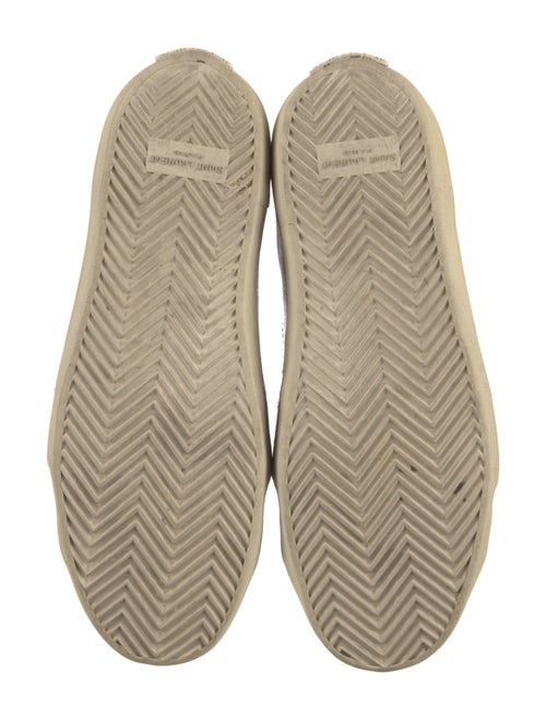 Saint Laurent Leather Studded Accents Sneakers