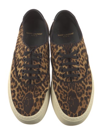 Saint Laurent Canvas Animal Print Sneakers
