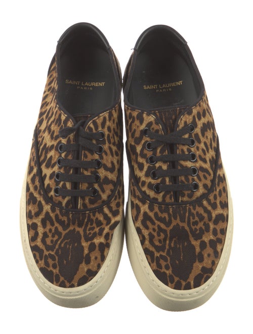 Saint Laurent Canvas Animal Print Sneakers