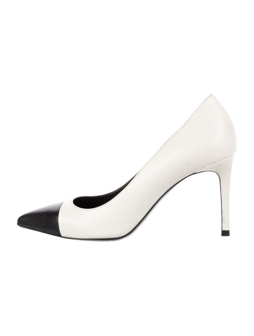Saint Laurent Leather Colorblock Pattern Pumps
