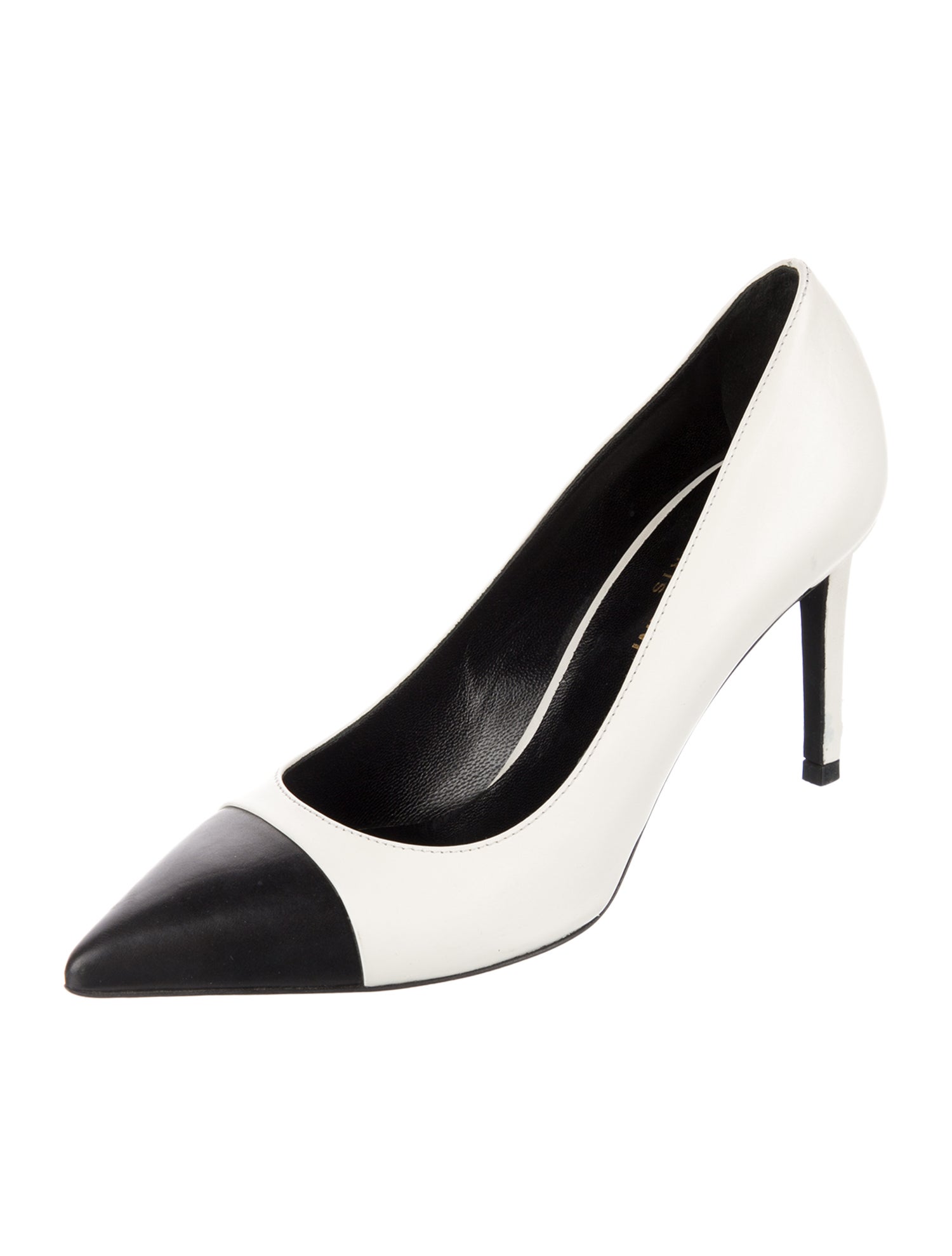Saint Laurent Leather Colorblock Pattern Pumps