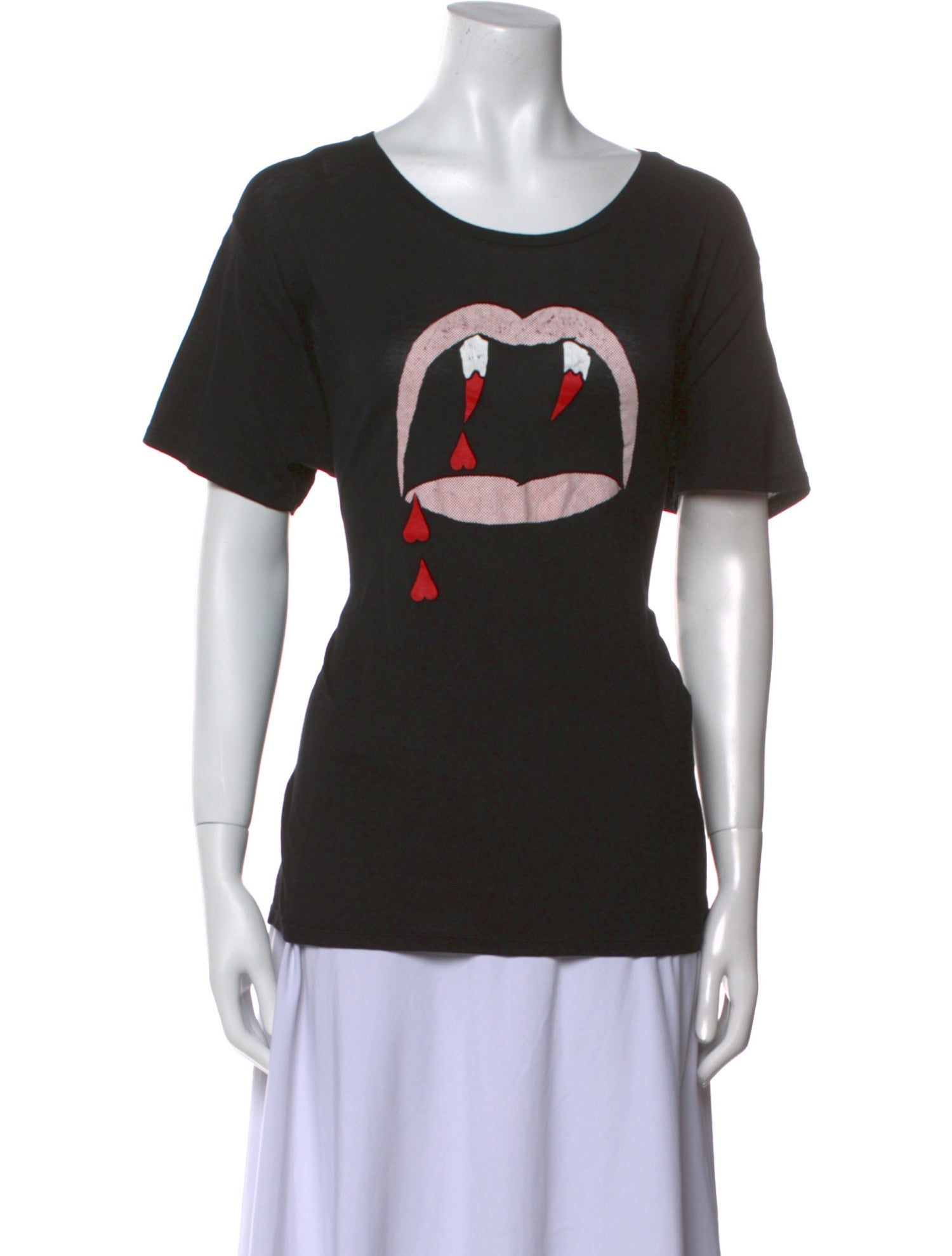 Saint Laurent Graphic Print Scoop Neck T-Shirt