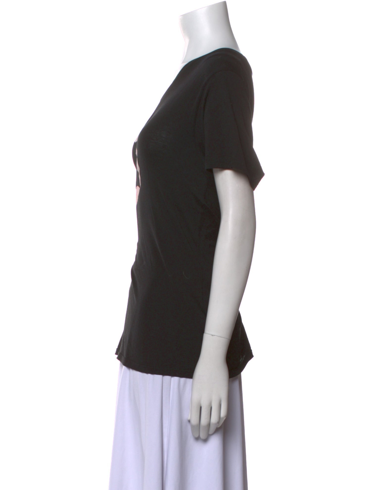 Saint Laurent Graphic Print Scoop Neck T-Shirt