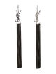 Saint Laurent Monogram Chain Tassel Drop Earrings