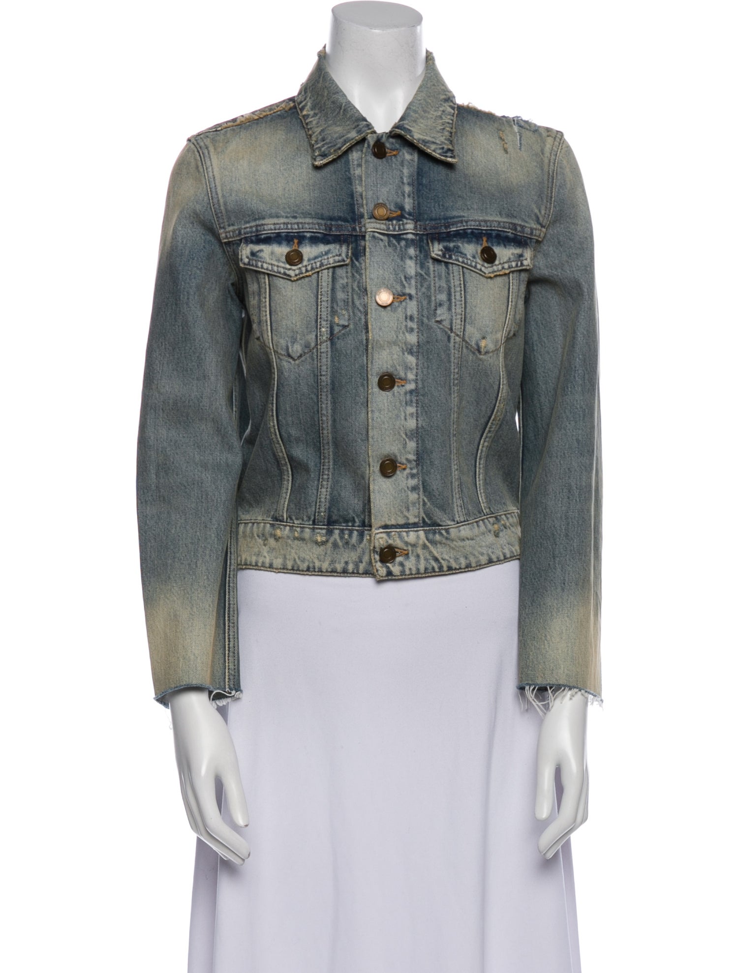 Saint Laurent Printed Denim Jacket