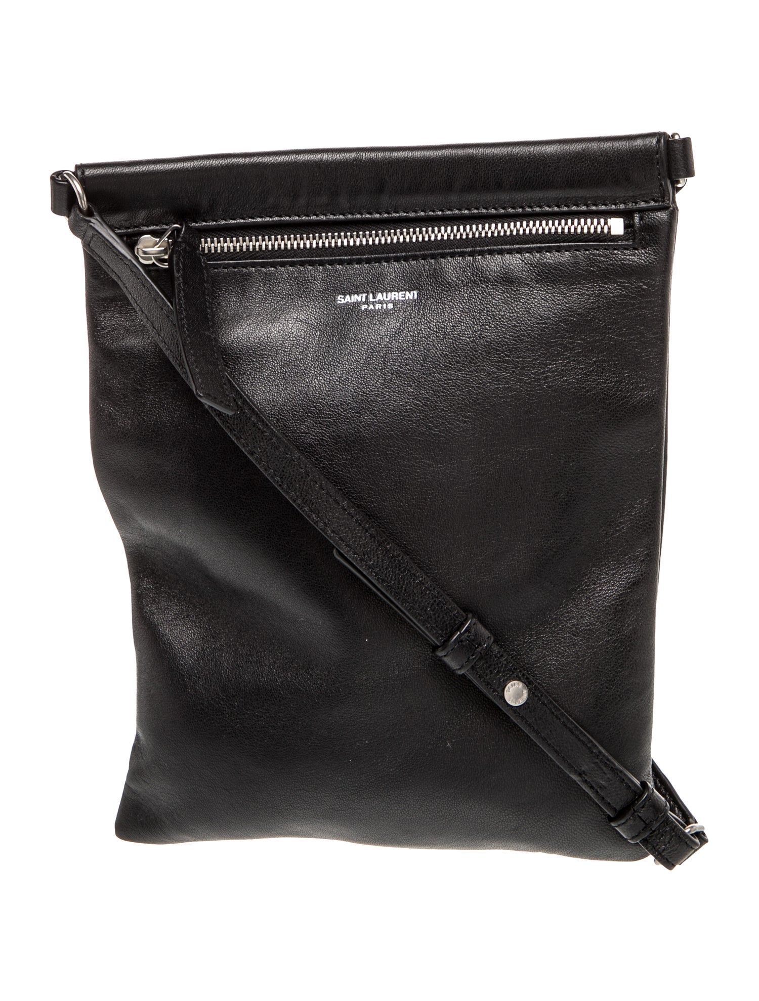 Saint Laurent Calfskin Sid Flat Pouch